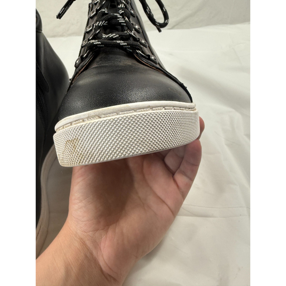 Linea Paolo FINA Ankle Booties wedge sneaker 8.5 M Black - Picture 13 of 16